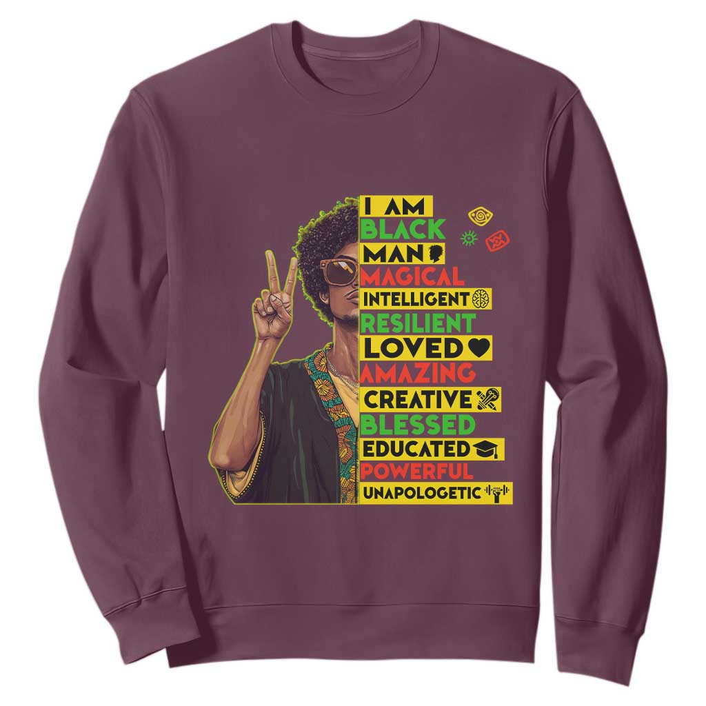 I Am Black Woman Afro Sweatshirt African American Pride Black History Month