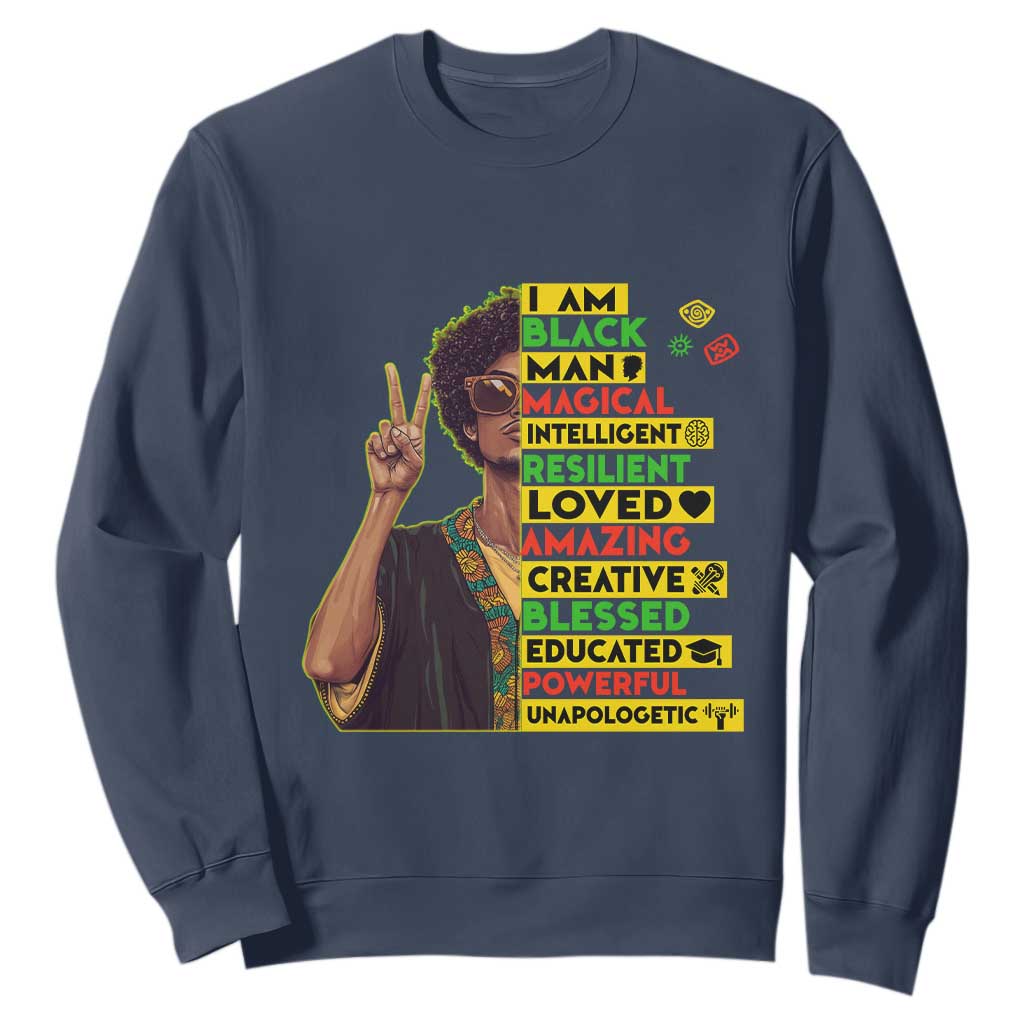 I Am Black Woman Afro Sweatshirt African American Pride Black History Month