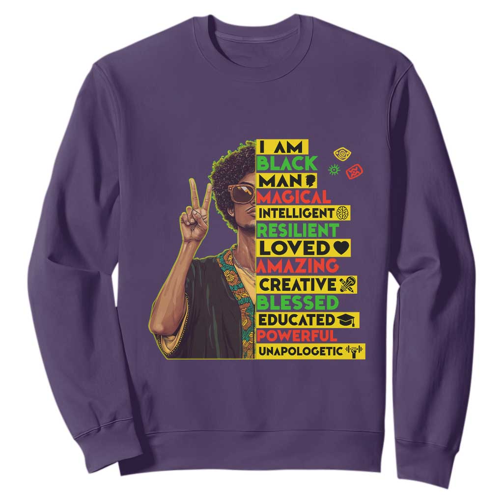 I Am Black Woman Afro Sweatshirt African American Pride Black History Month