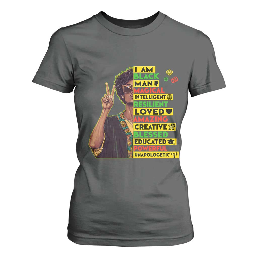 I Am Black Woman Afro T Shirt For Women African American Pride Black History Month