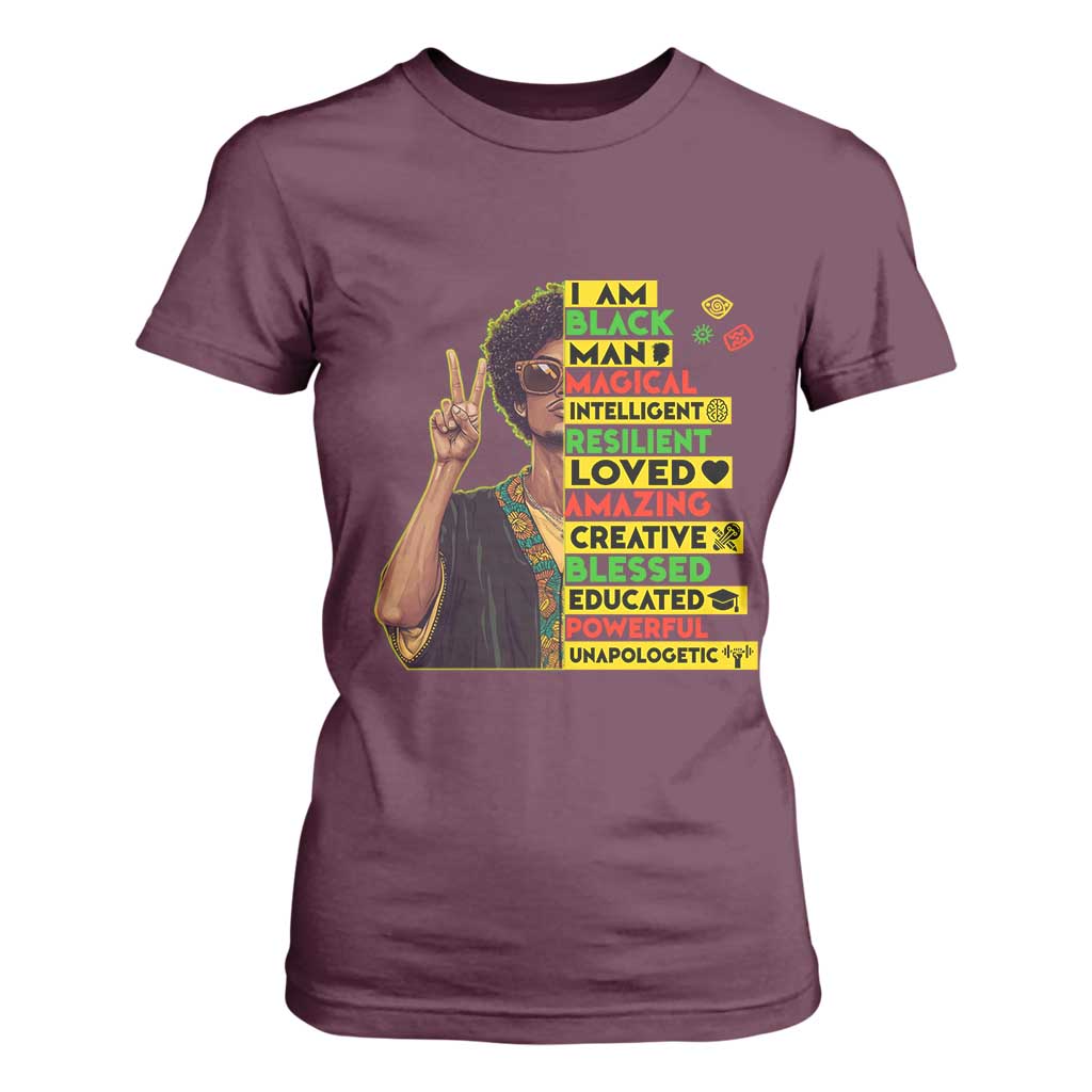 I Am Black Woman Afro T Shirt For Women African American Pride Black History Month