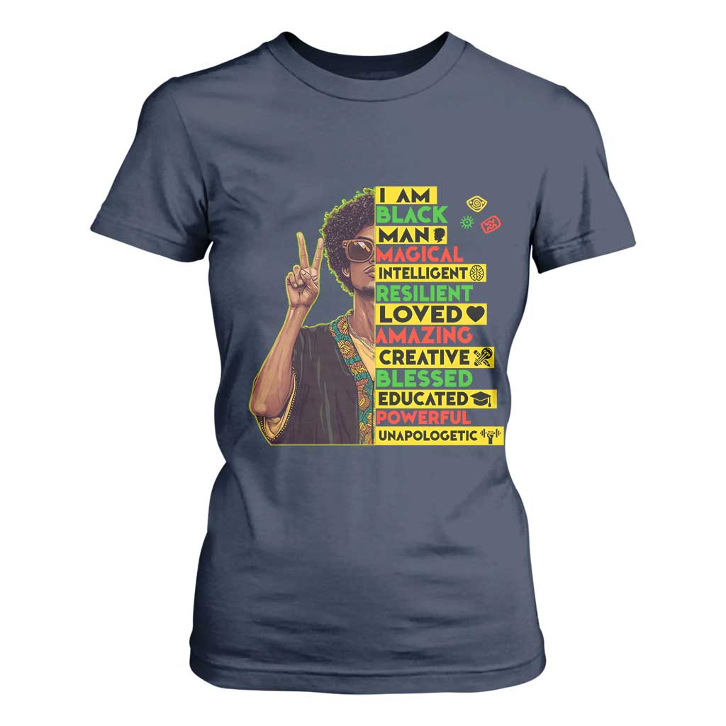 I Am Black Woman Afro T Shirt For Women African American Pride Black History Month