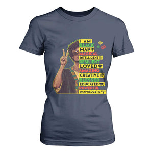 I Am Black Woman Afro T Shirt For Women African American Pride Black History Month