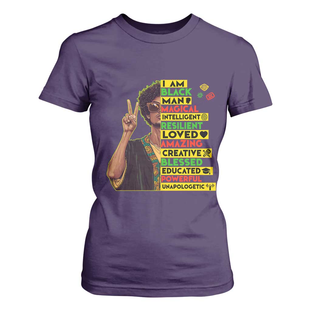 I Am Black Woman Afro T Shirt For Women African American Pride Black History Month