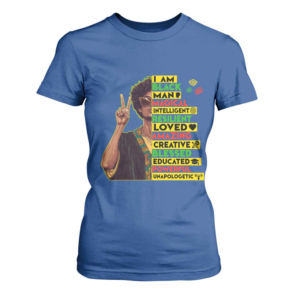 I Am Black Woman Afro T Shirt For Women African American Pride Black History Month
