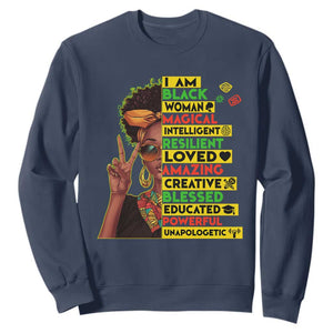 I Am Black Man Afro Sweatshirt African American Pride Black History Month