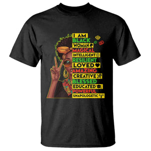 I Am Black Man Afro T Shirt African American Pride Black History Month