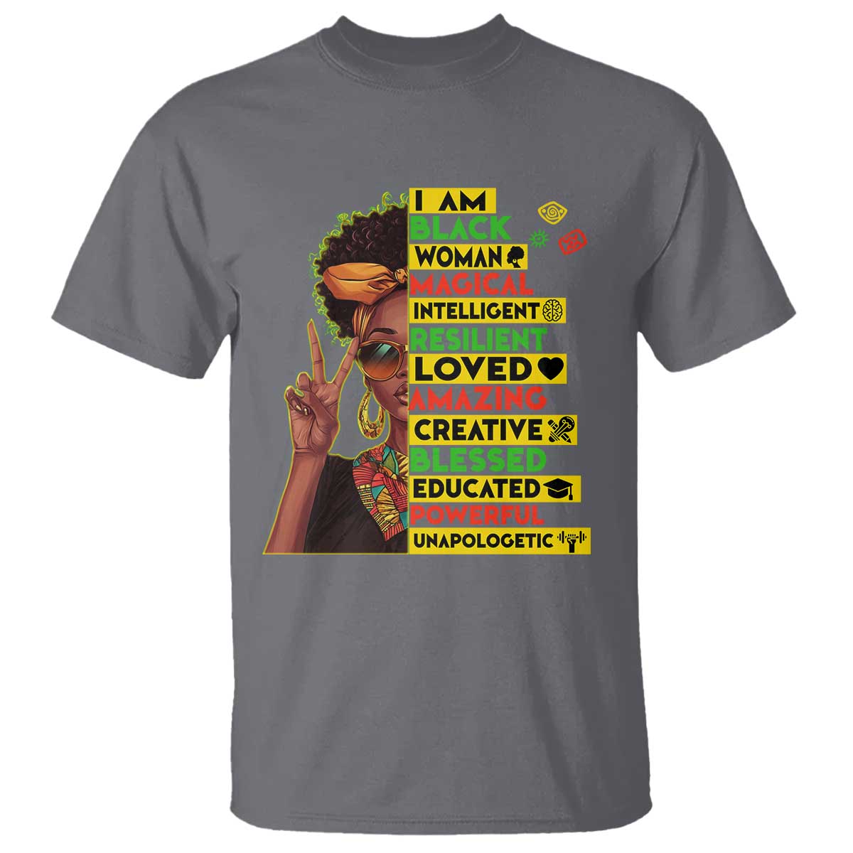 I Am Black Man Afro T Shirt African American Pride Black History Month