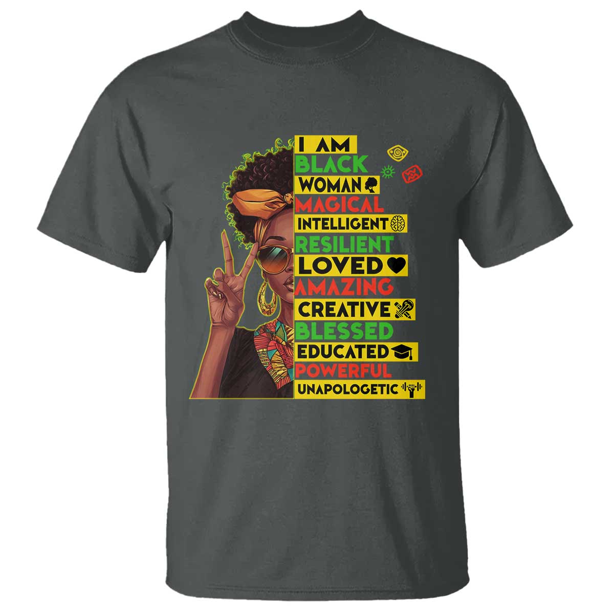 I Am Black Man Afro T Shirt African American Pride Black History Month