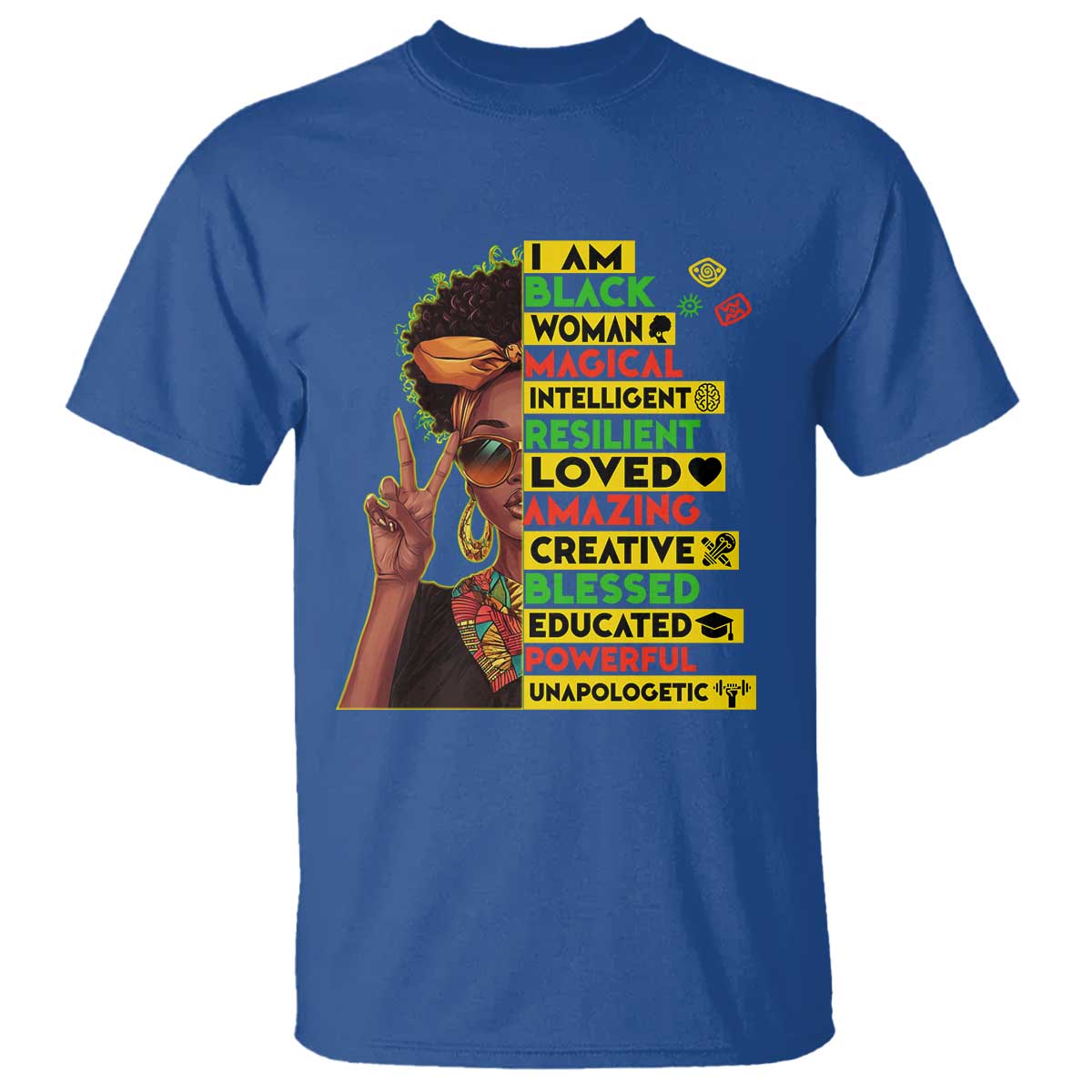 I Am Black Man Afro T Shirt African American Pride Black History Month