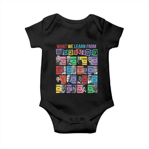 What We Learn From Black History Baby Onesie Black Excellence Civil Rights Leaders