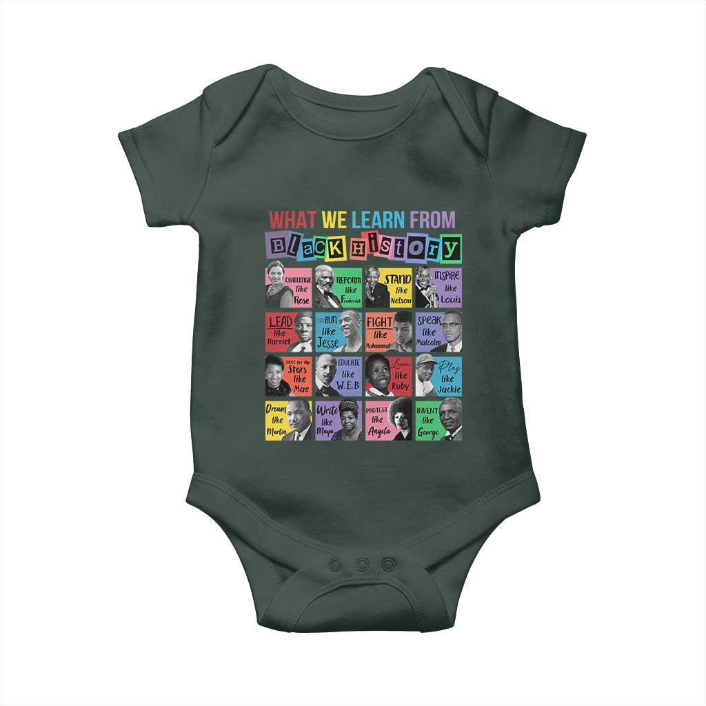 What We Learn From Black History Baby Onesie Black Excellence Civil Rights Leaders