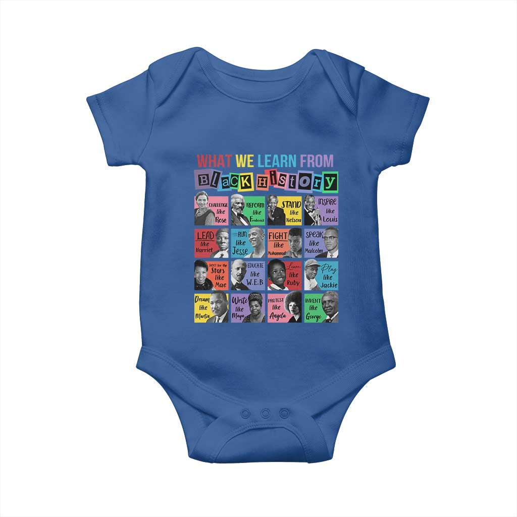 What We Learn From Black History Baby Onesie Black Excellence Civil Rights Leaders