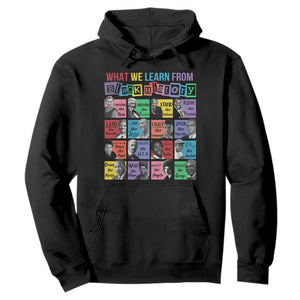 What We Learn From Black History Hoodie Black Excellence Civil Rights Leaders