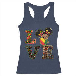 I Am Black Child Cute Girl Racerback Tank Top LOVE Black History Month Strong African Pride