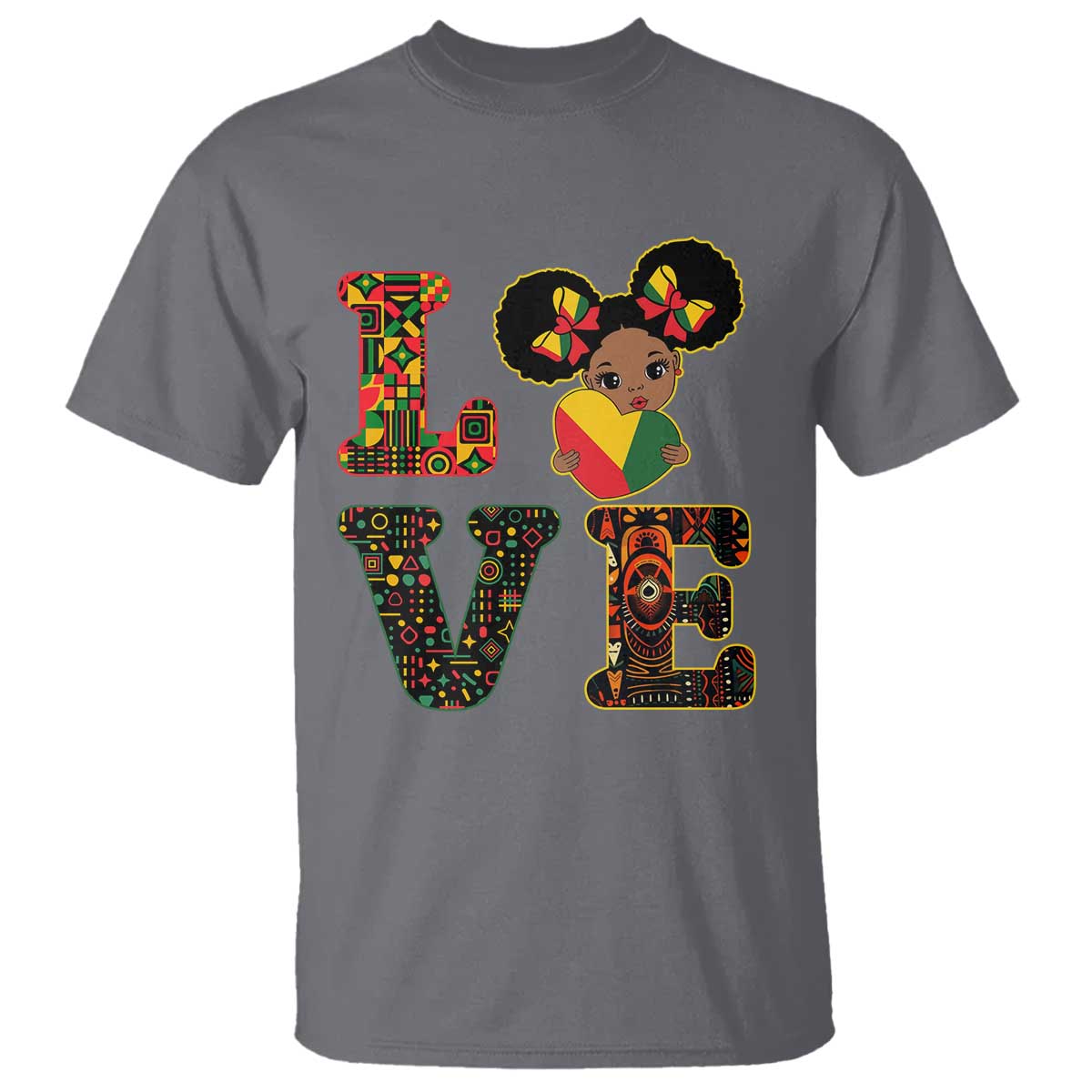 I Am Black Child Cute Girl T Shirt LOVE Black History Month Strong African Pride
