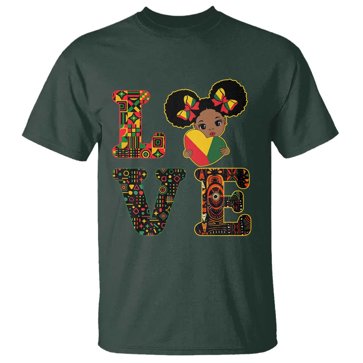 I Am Black Child Cute Girl T Shirt LOVE Black History Month Strong African Pride