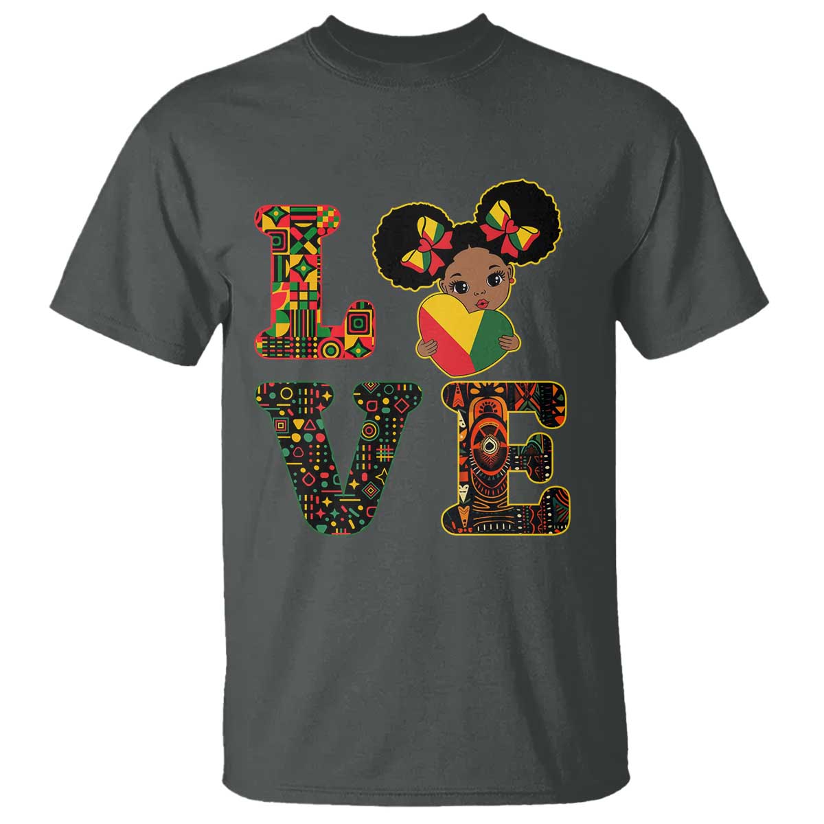 I Am Black Child Cute Girl T Shirt LOVE Black History Month Strong African Pride