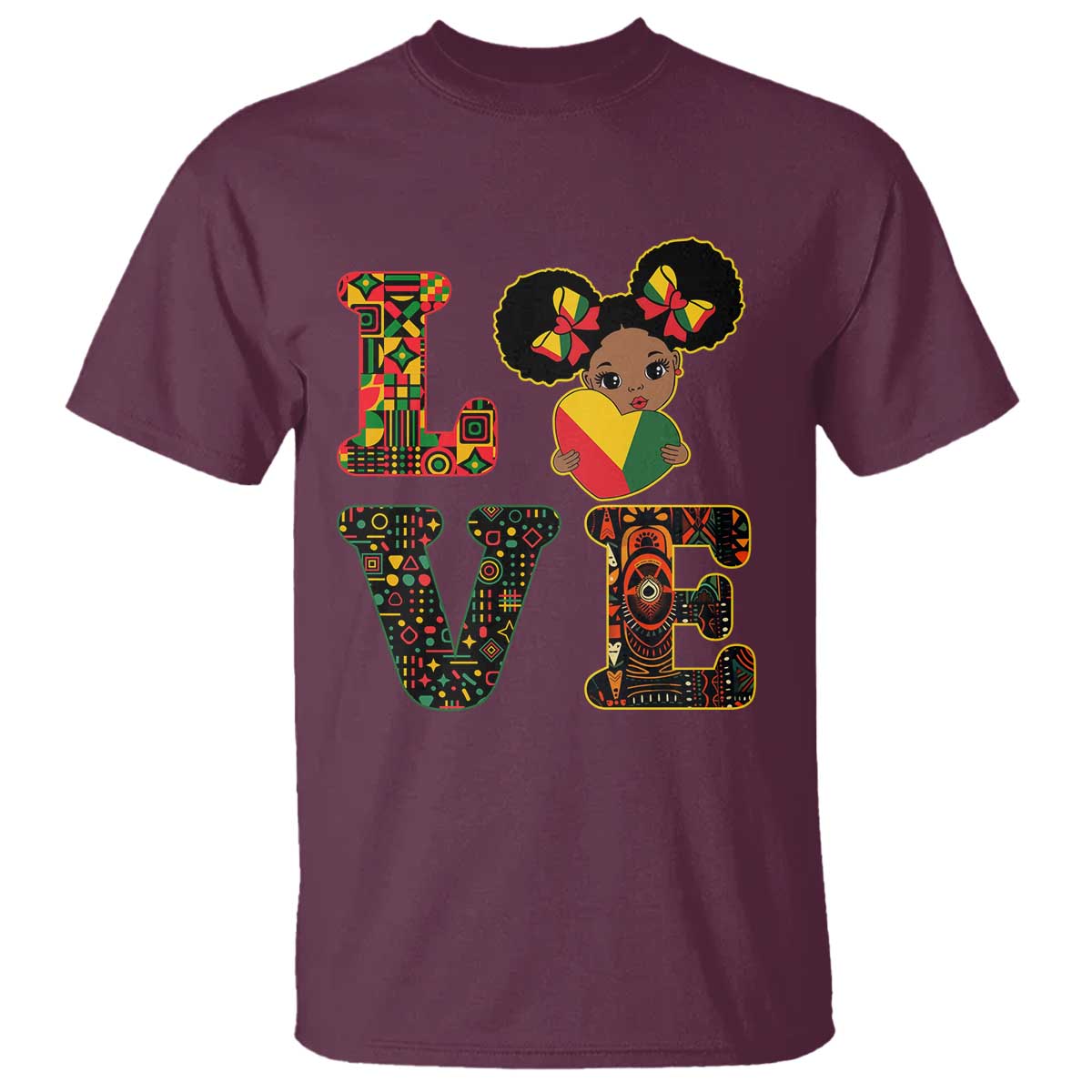 I Am Black Child Cute Girl T Shirt LOVE Black History Month Strong African Pride