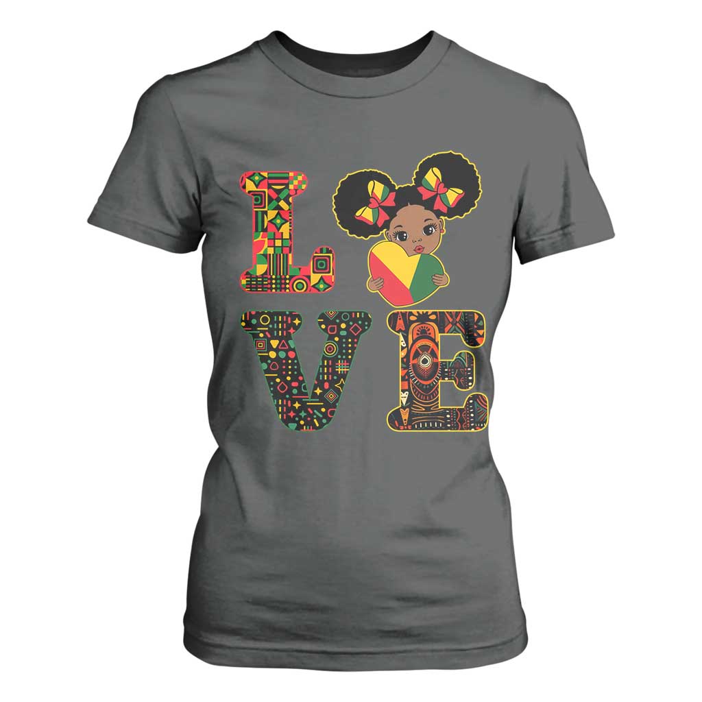 I Am Black Child Cute Girl T Shirt For Women LOVE Black History Month Strong African Pride
