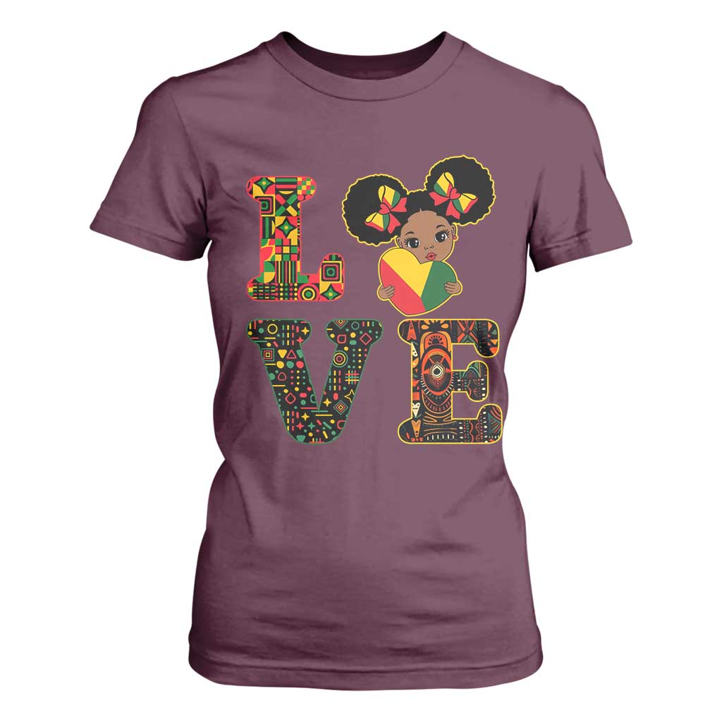 I Am Black Child Cute Girl T Shirt For Women LOVE Black History Month Strong African Pride