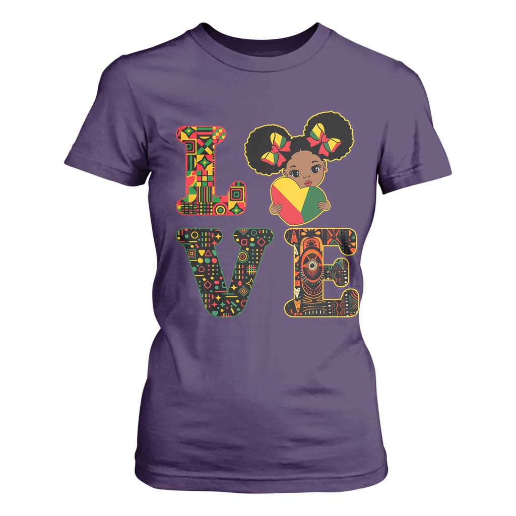 I Am Black Child Cute Girl T Shirt For Women LOVE Black History Month Strong African Pride