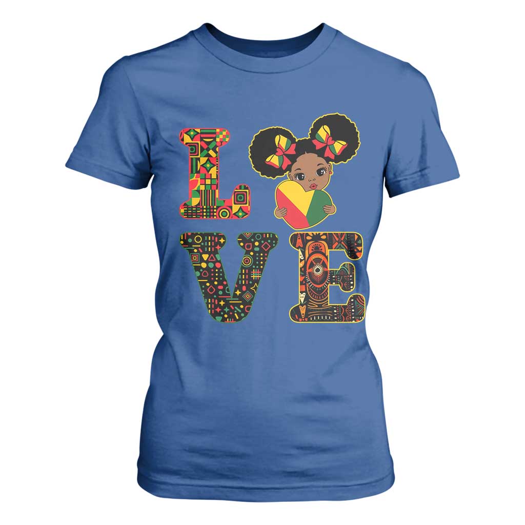 I Am Black Child Cute Girl T Shirt For Women LOVE Black History Month Strong African Pride