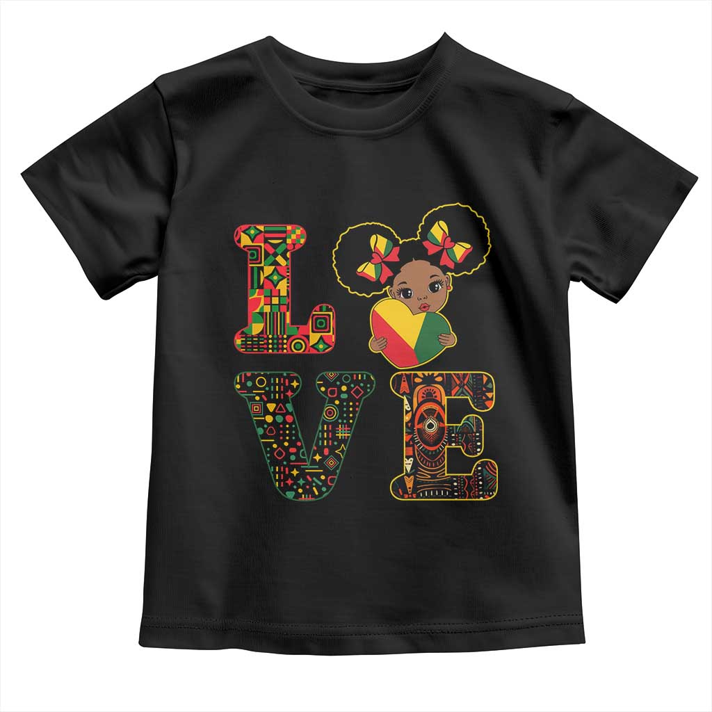 I Am Black Child Cute Girl Toddler T Shirt LOVE Black History Month Strong African Pride
