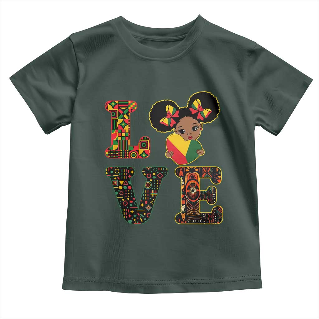 I Am Black Child Cute Girl Toddler T Shirt LOVE Black History Month Strong African Pride