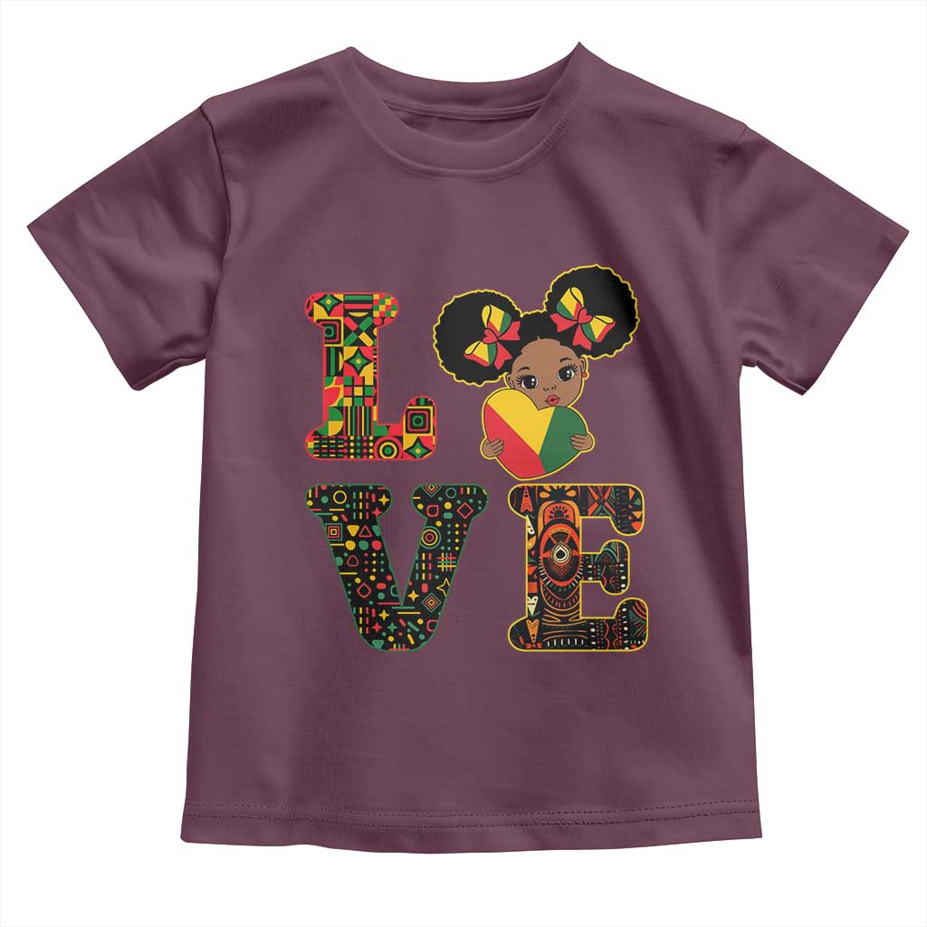 I Am Black Child Cute Girl Toddler T Shirt LOVE Black History Month Strong African Pride