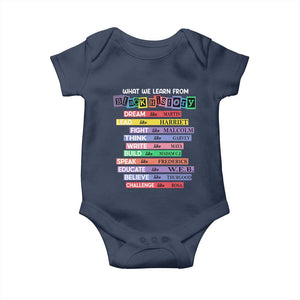 What We Learn From Black History Baby Onesie Black Excellence African Roots Pride TS02