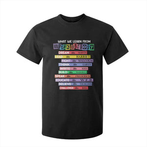 What We Learn From Black History T Shirt For Kid Black Excellence African Roots Pride TS02