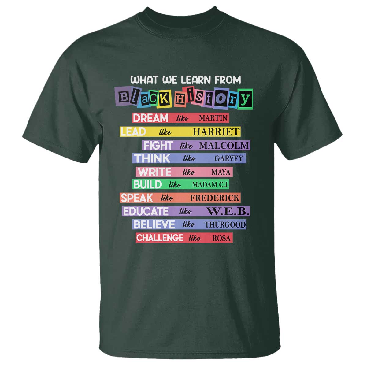 What We Learn From Black History T Shirt Black Excellence African Roots Pride TS02