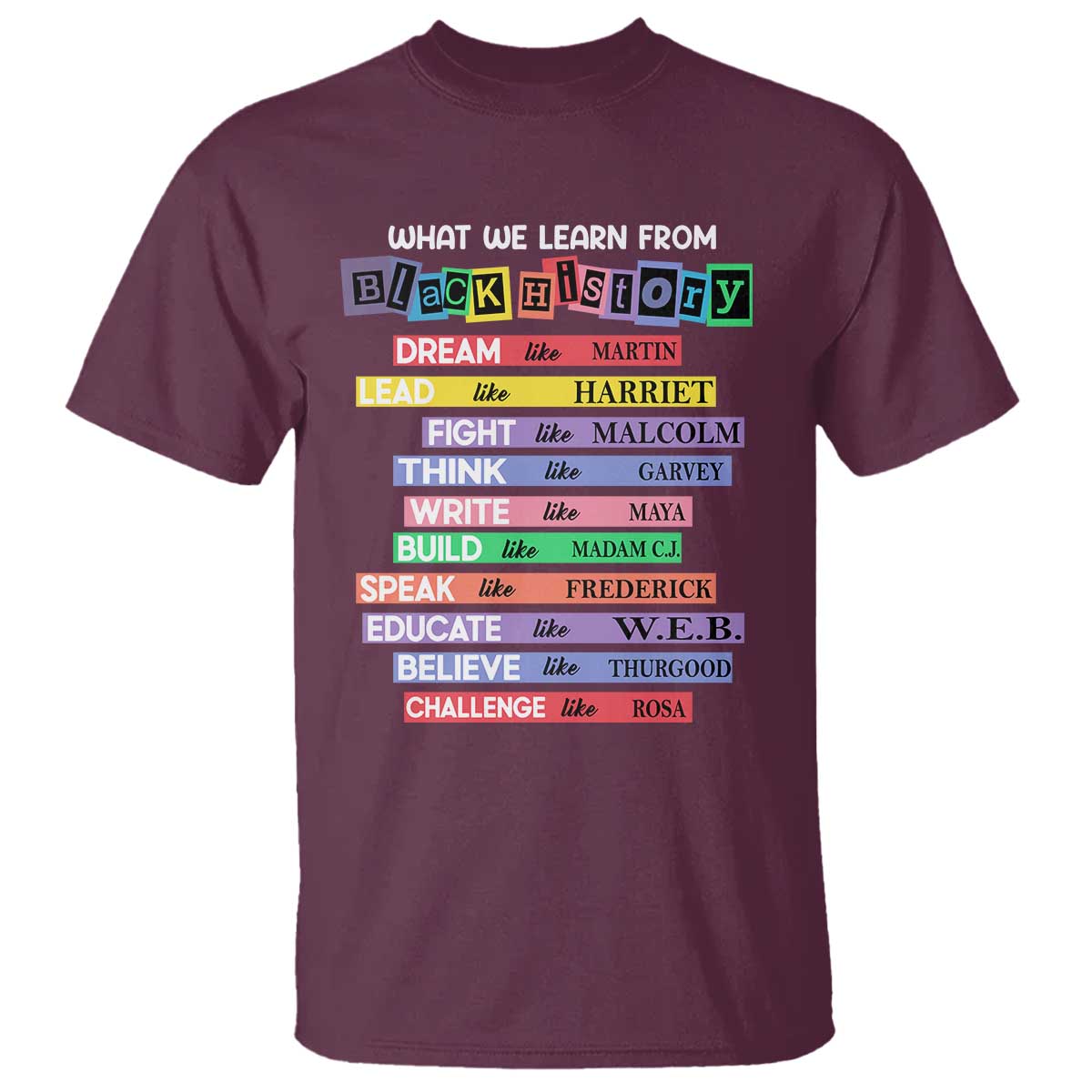 What We Learn From Black History T Shirt Black Excellence African Roots Pride TS02