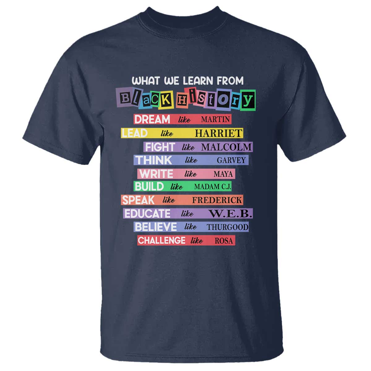 What We Learn From Black History T Shirt Black Excellence African Roots Pride TS02