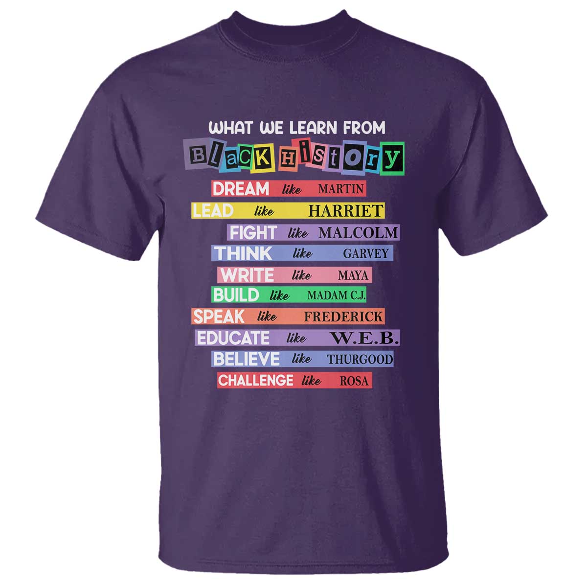 What We Learn From Black History T Shirt Black Excellence African Roots Pride TS02