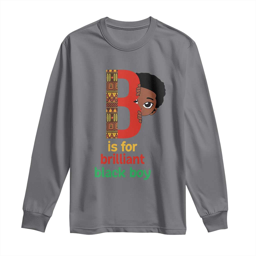 Black History Month Boy Long Sleeve Shirt B Is For Brilliant HBCU Education