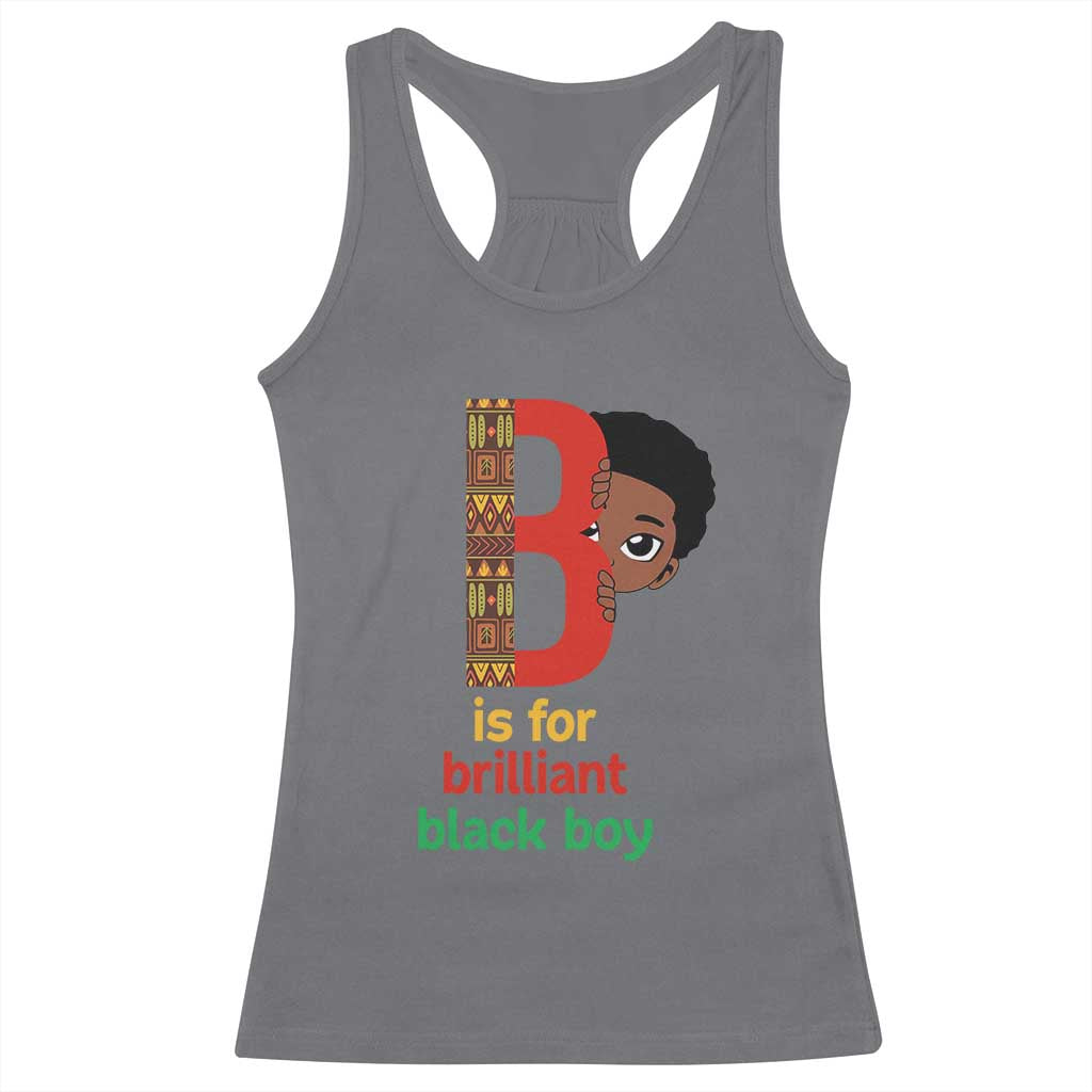 Black History Month Boy Racerback Tank Top B Is For Brilliant HBCU Education