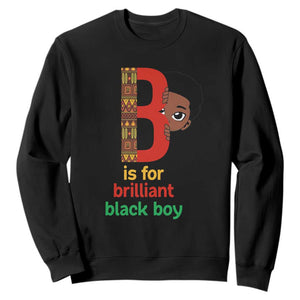 Black History Month Boy Sweatshirt B Is For Brilliant HBCU Education