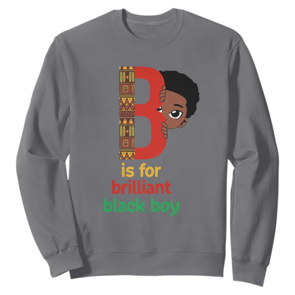 Black History Month Boy Sweatshirt B Is For Brilliant HBCU Education