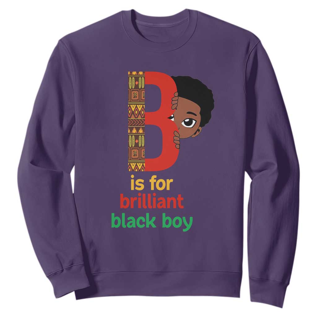 Black History Month Boy Sweatshirt B Is For Brilliant HBCU Education