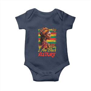 I Am Black History Baby Onesie African Pride Woman