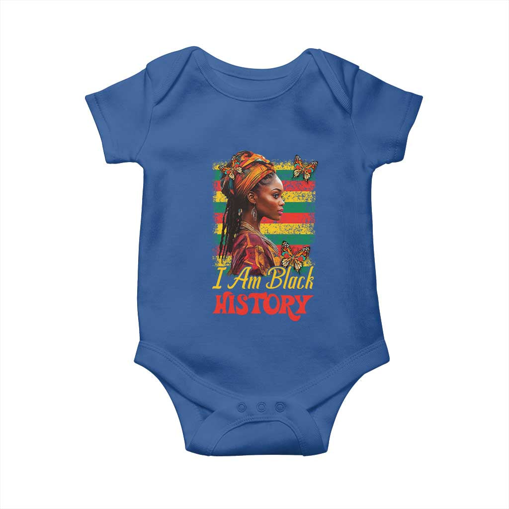 I Am Black History Baby Onesie African Pride Woman
