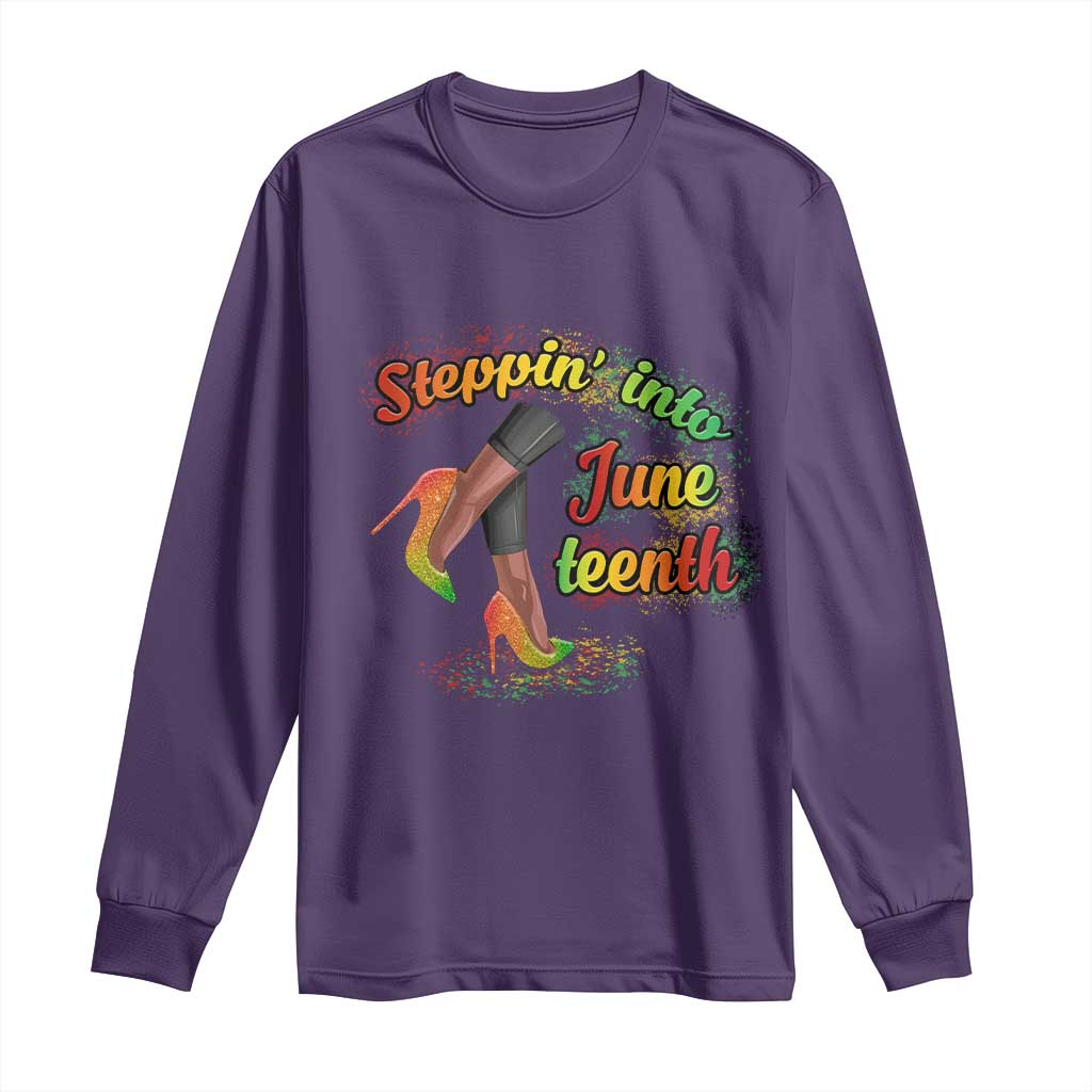 Stepping Into Juneteenth Long Sleeve Shirt High Heels African American Black History