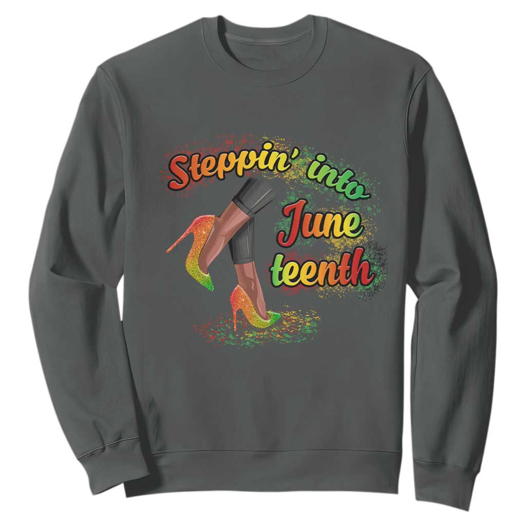 Stepping Into Juneteenth Sweatshirt High Heels African American Black History