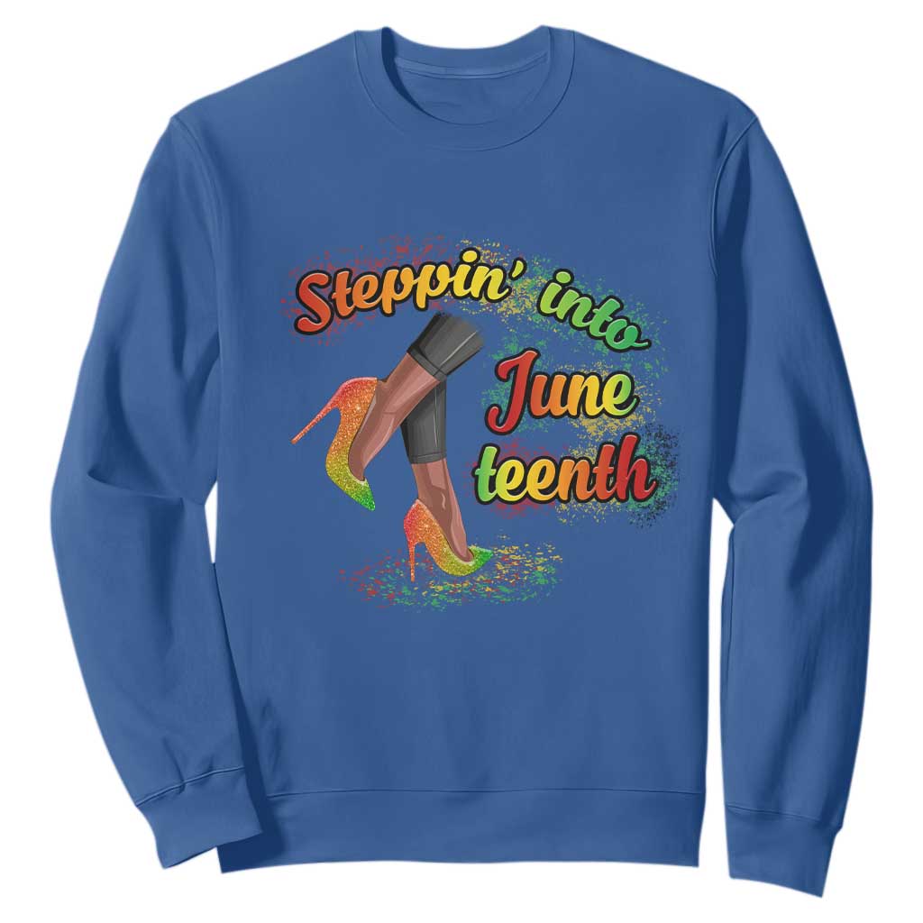 Stepping Into Juneteenth Sweatshirt High Heels African American Black History