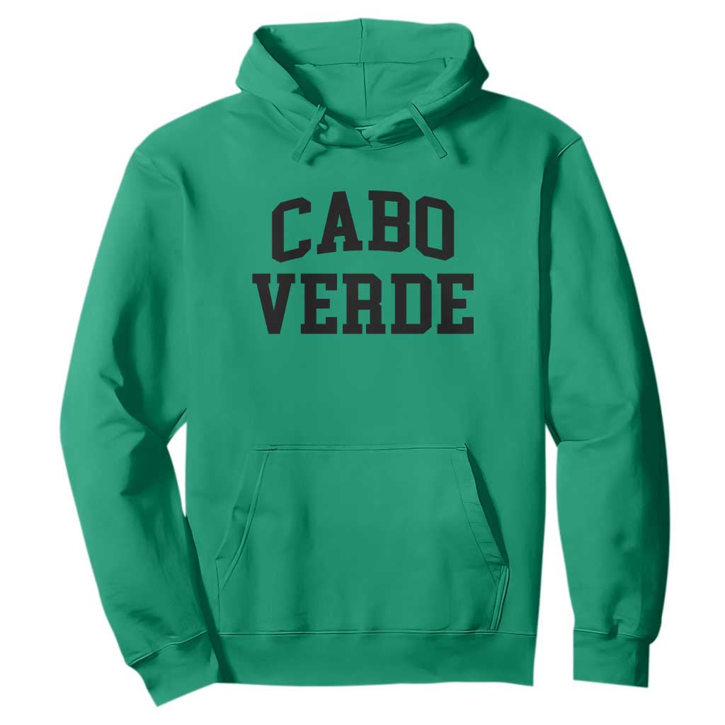 Cabo Verde Returns Home National Pride Varsity Style Hoodie Cape Verde Minimalist Text Graphic