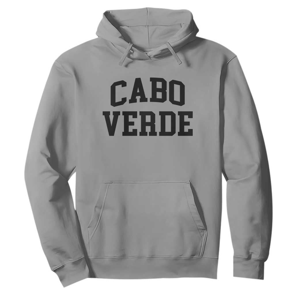 Cabo Verde Returns Home National Pride Varsity Style Hoodie Cape Verde Minimalist Text Graphic