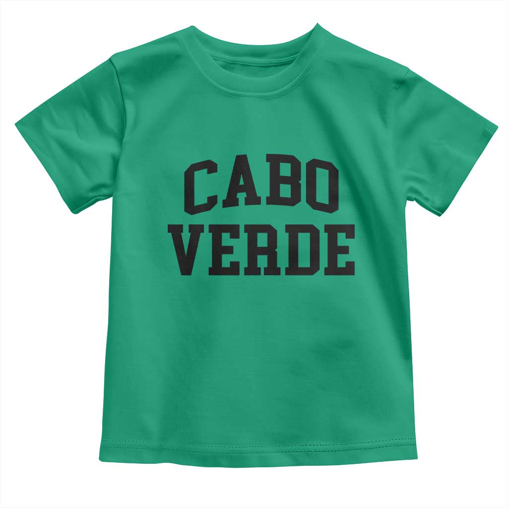 Cabo Verde Returns Home National Pride Varsity Style Toddler T Shirt Cape Verde Minimalist Text Graphic