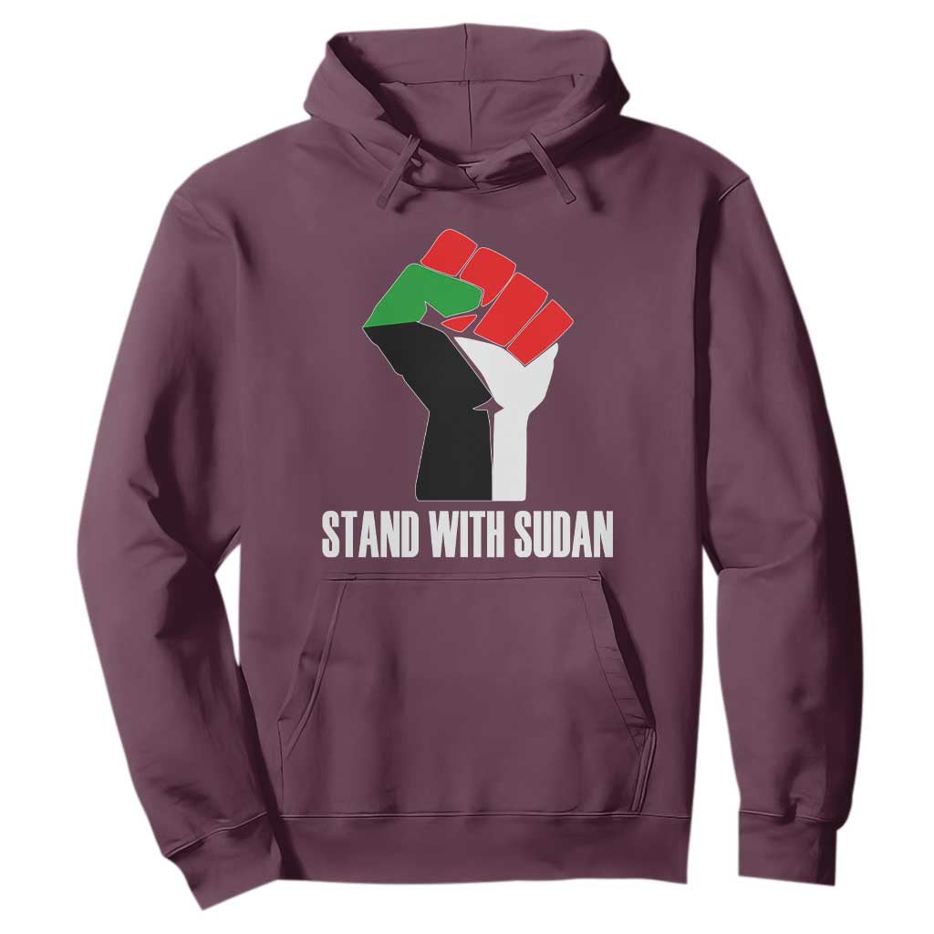 Stand With Sudan Power Fist Hoodie Sudan Flag Activist Peace and Protest